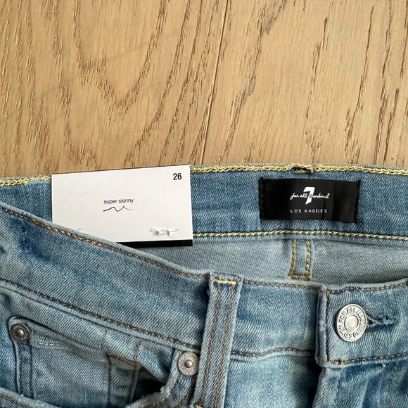 NWT 7ForAllMankind The Ankle Skinny Super Skinny, Size 26, Fray Hem - Picture 4 of 6